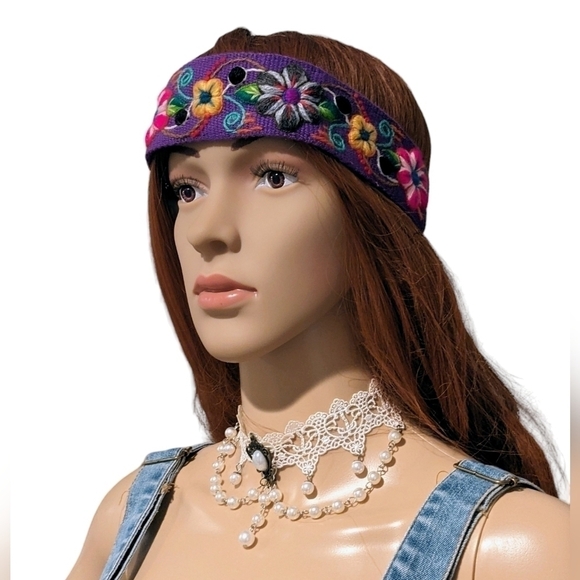 Peruvian handmade headbands Boho/Summer Floral Style - Picture 4 of 13